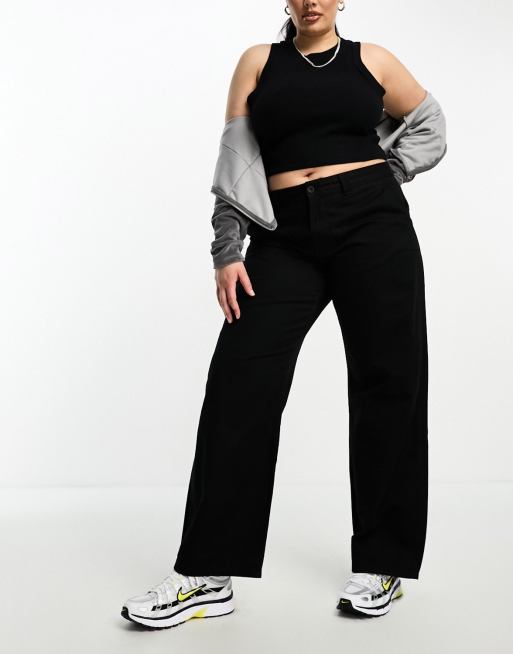 Dr Denim Plus Hill baggy fit pants in black