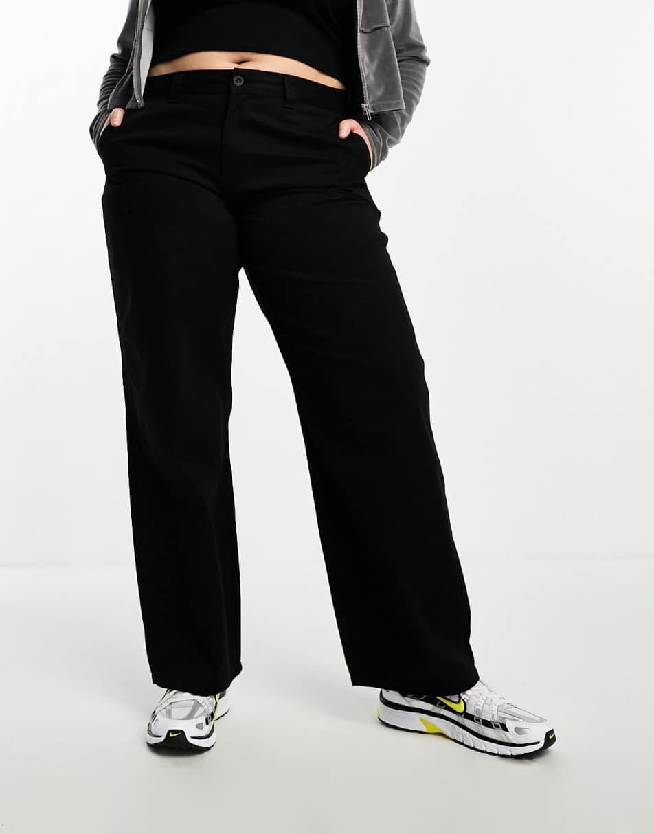 Dr Denim Plus Hill baggy fit trousers in black