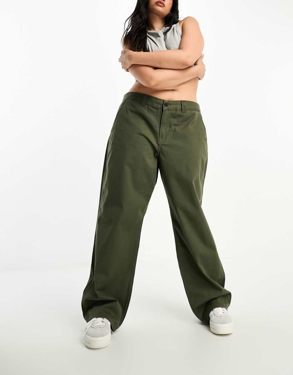 COLLUSION wide leg tailored cargo trouser in black