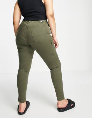 plus size khaki skinny jeans