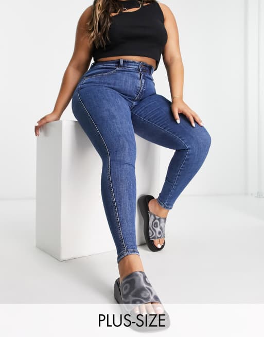 Dr Denim Plus - Lexy - Jean ajusté - Délavage foncé