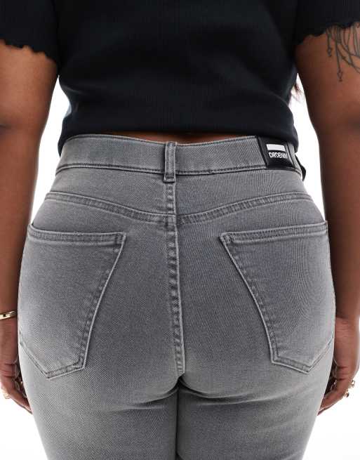 Dr Denim Plus - Lexy - Slim-fit bootcut jeans met normale taille in verwassen grijs, 4 van 5