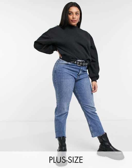 Dr Denim Plus long sleeve sweatshirt in black | ASOS