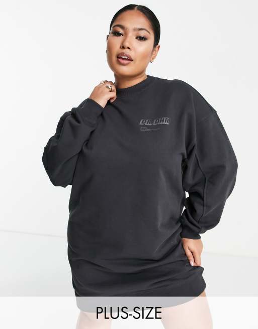 Dr Denim Plus – Lowe – Sweatshirt in Graphitgrau