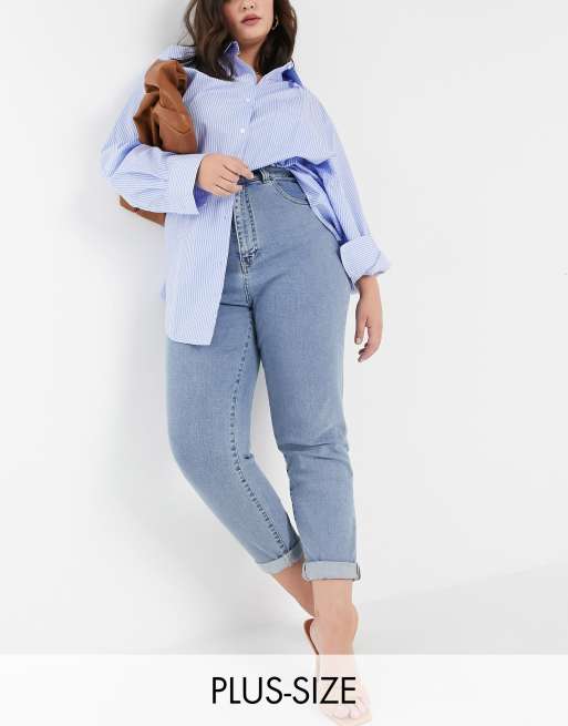 Dr Denim Plus - Mom jeans met superhoge taille