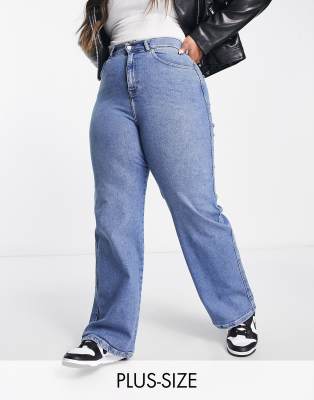 Dr Denim Plus - Moxy - Gerade Jeans in mittelblauer Waschung