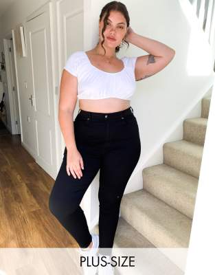 black plus size jeans