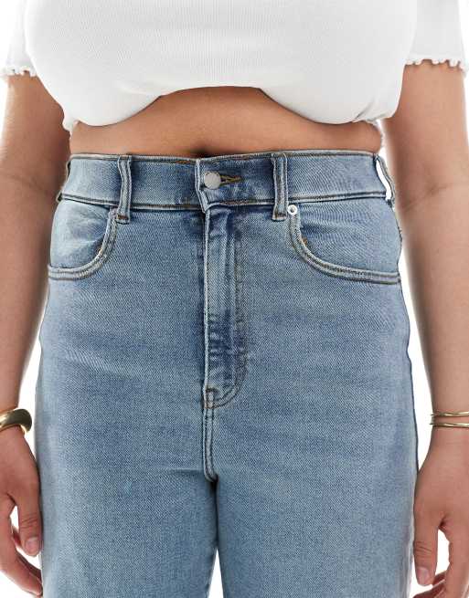 Dr Denim Plus Moxy straight leg jeans in cape light vintage worn