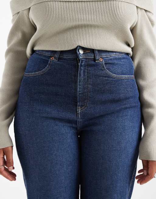 Dr Denim Plus Moxy straight leg jeans in darkwash indigo, 4 of 5