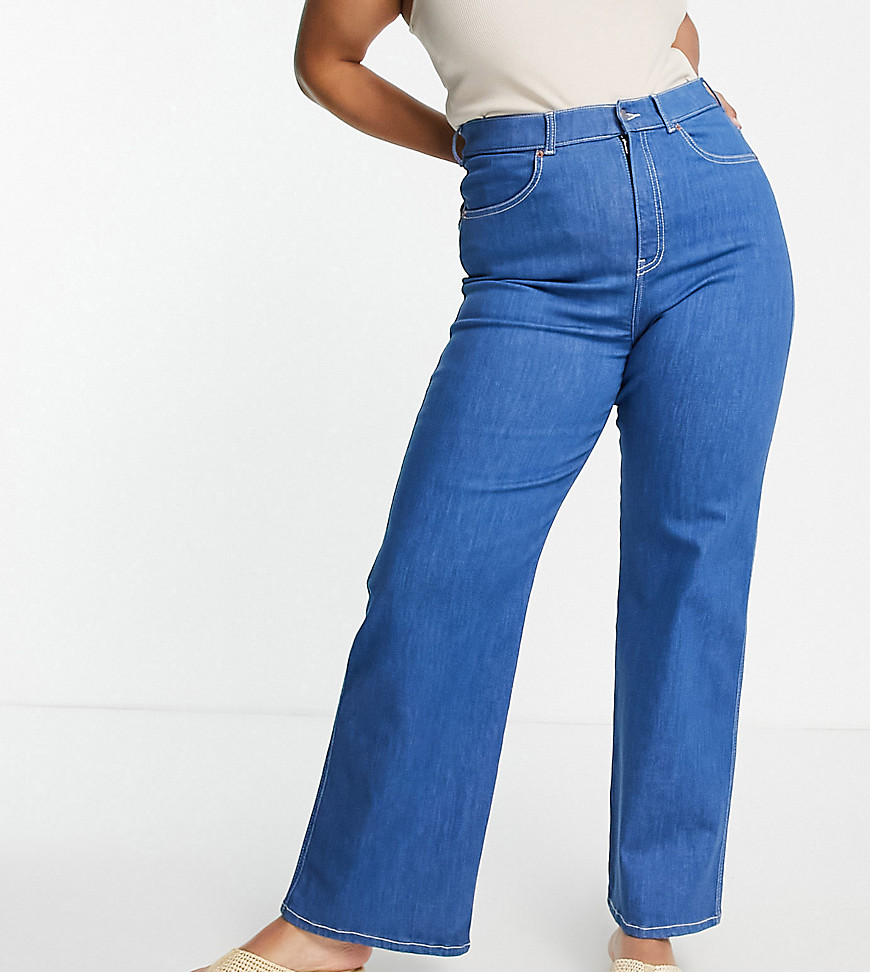 Plus-size jeans by Dr Denim It%27s all in the jeans High rise Belt loops Five pockets Straight fit