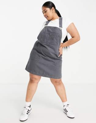 plus denim pinafore