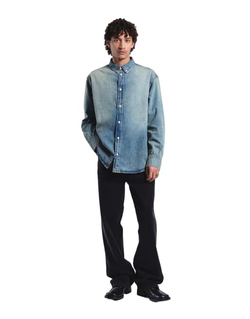 Dr Denim Ray denim shirt in blue, 5 of 7