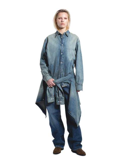 Dr Denim Ray denim shirt in blue, 6 of 7