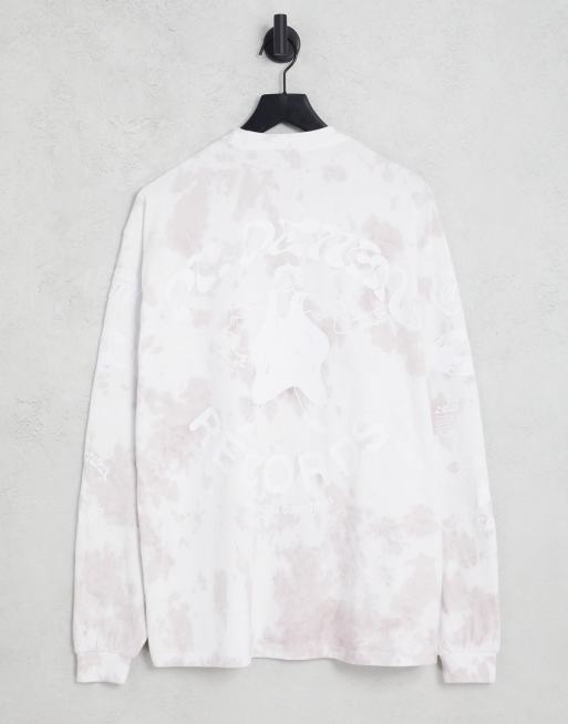 Dr Denim Reno long sleeve tie dye t-shirt in washed grey , 2 of 4