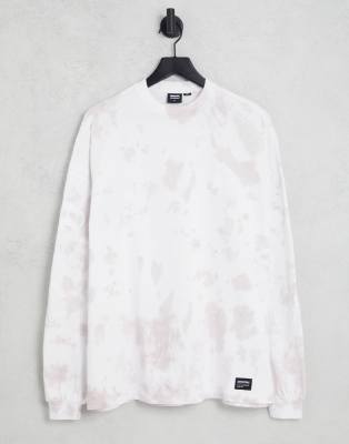 Dr Denim Reno long sleeve tie dye t-shirt in washed grey  - ASOS Price Checker