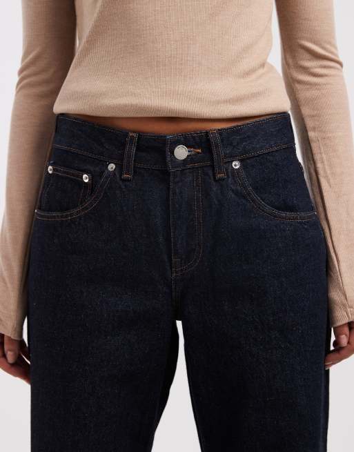 Dr Denim - Rhue - Jeans ampi a vita bassa blu indaco lavaggio scuro, 5 di 5