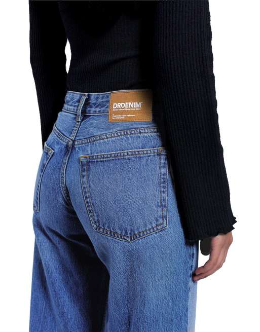 Dr Denim Rhue low wide jeans in blue, 7 of 7