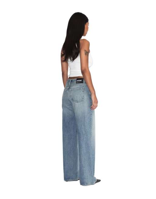 Dr Denim Rhue low wide jeans in blue, 2 of 7