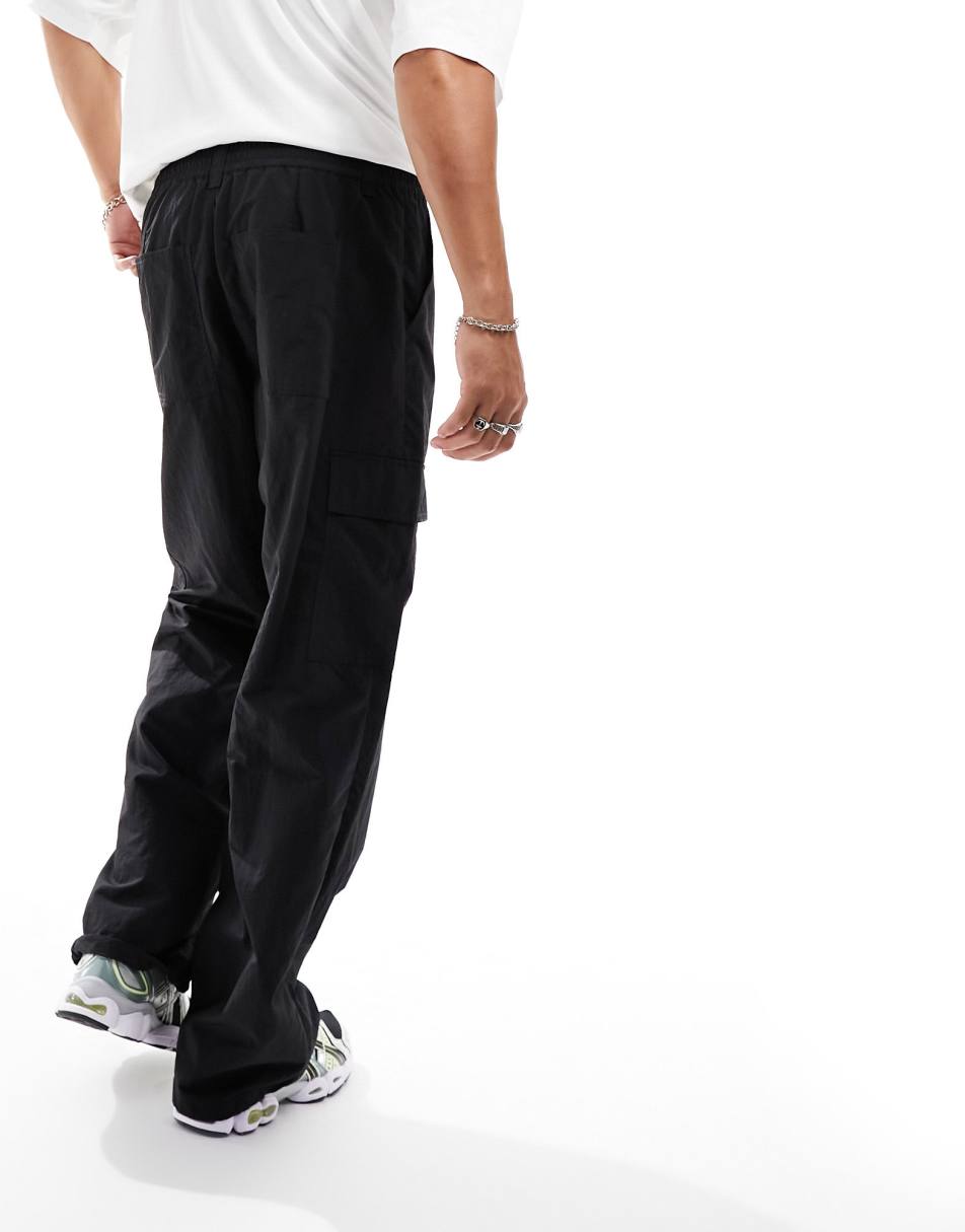 Dr Denim Rian Cargo nylon pants in dark grey