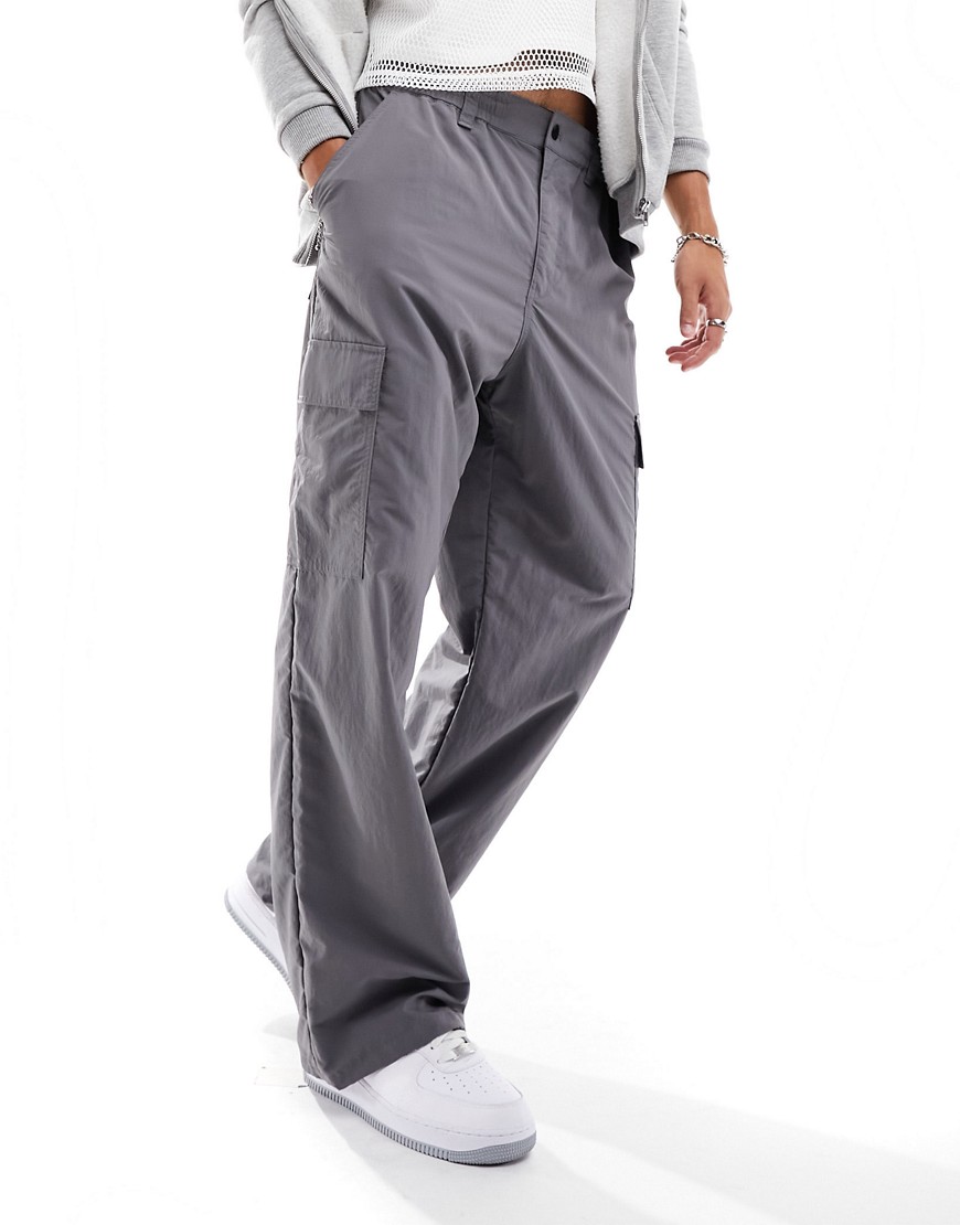 Rian Cargo nylon pants in dark gray