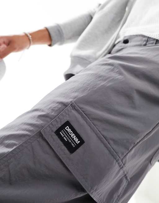 Dr Denim Rian Cargo nylon pants in dark gray