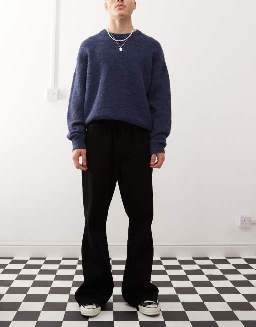 Dr Denim - Rift - Bootcut-jeans med vide ben og mellemhøj talje i sort vask i afslappet pasform