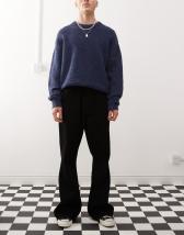 Pull&Bear super baggy fit roll-up jeans in black