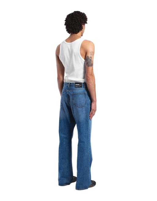 Dr Denim Rift wide bootcut jeans in blue, 2 of 7