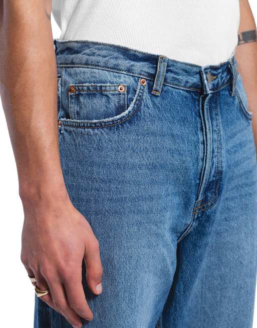 Dr Denim Rift wide bootcut jeans in blue, 3 of 7