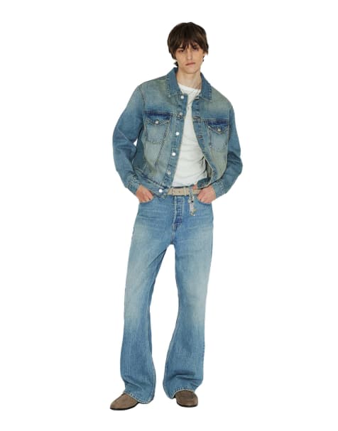 Dr Denim Rift wide bootcut jeans in blue