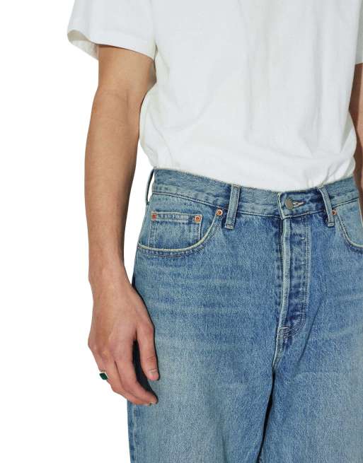 Dr Denim Rift wide bootcut jeans in blue, 3 of 7