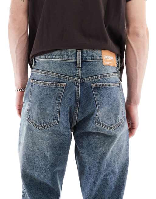 Dr Denim – Rush – Mörkblå, vintage tvättade jeans i regular passform, 4 av 5
