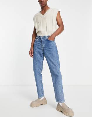 Dr Denim Dr Denim Rush tapered jeans in light wash-Blue