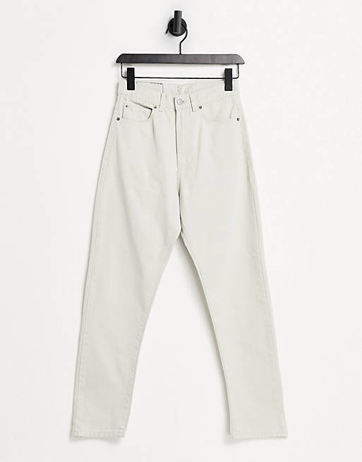 Dr Denim Shift Workers high rise mom jeans in stone