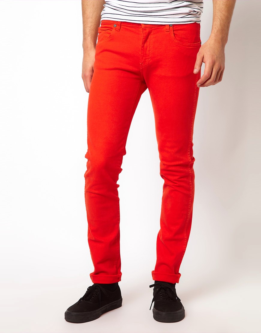 Dr Denim - Skinny jeans in zwart-Oranje