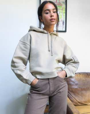 Dr Denim slouchy hoodie in beige