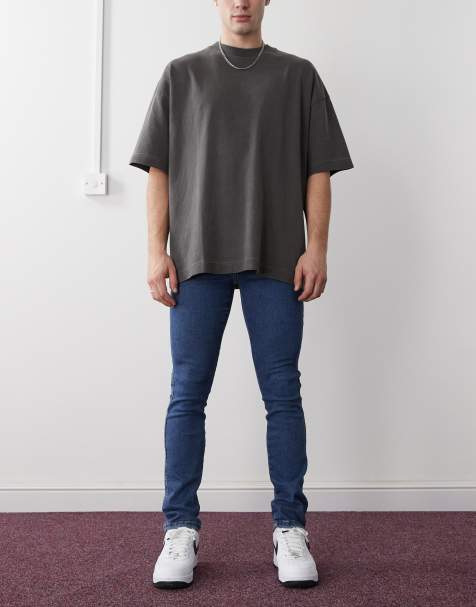 Dr Denim Snap mid waist slim skinny fit jeans in cape dark plain wash - view 1