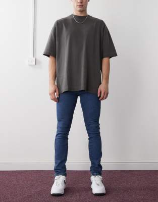 Dr Denim - Snap - Smalle Skinny Fit-jeans med mellemhøj talje i mørkeblå vask - view 1