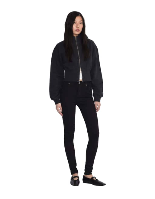 Dr Denim Solitaire high skinny jeans in black, 5 of 7