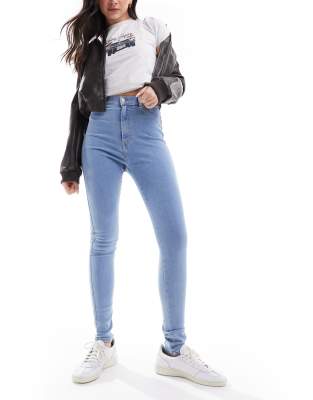 Dr Denim Solitaire high waist super skinny jeans in beck pale plain wash