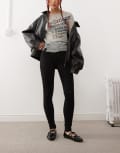 [Dr Denim] Dr Denim Solitaire high waist super skinny jeans in clean black wash M Black