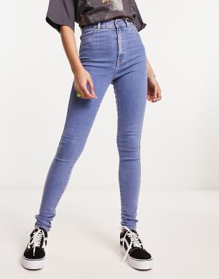 Dr Denim Solitaire Skinny Jeans In Mid Blue