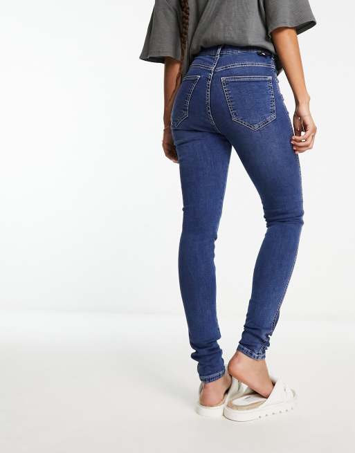 klap basen auditorium Dr Denim Solitaire skinny jeans in mid blue | ASOS