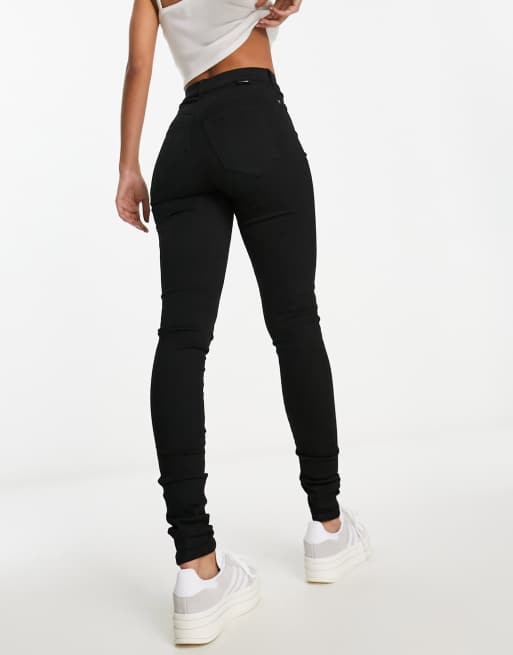 Dr Denim - Solitaire - Super skinny jeans met hoge taille in zwart, 3 van 5