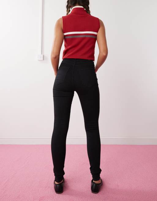 Dr Denim - Solitaire - Super skinny jeans met hoge taille in zwart, 2 van 5