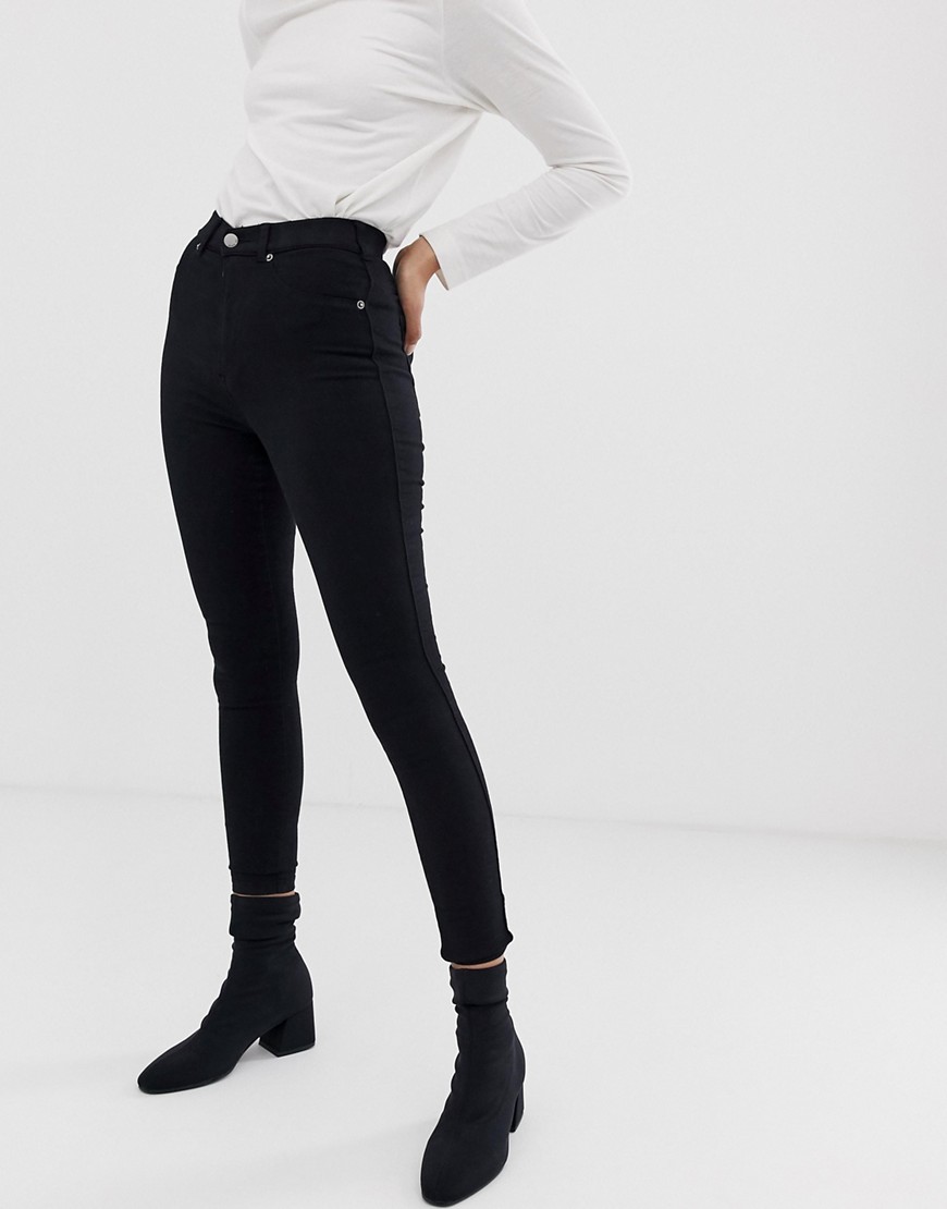Dr Denim - Solitaire - Superskinny jeans met hoge taille-Zwart