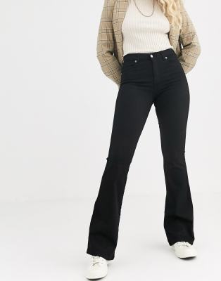 asos black flare jeans