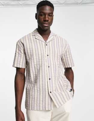 Dr Denim striped revere shirt in multi  - ASOS Price Checker
