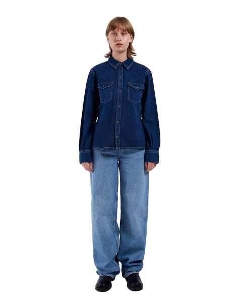 Dr Denim Sukie shirt in blue - view 1