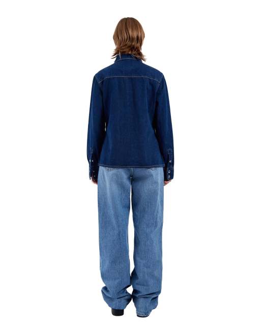 Dr Denim Sukie shirt in blue, 2 of 7